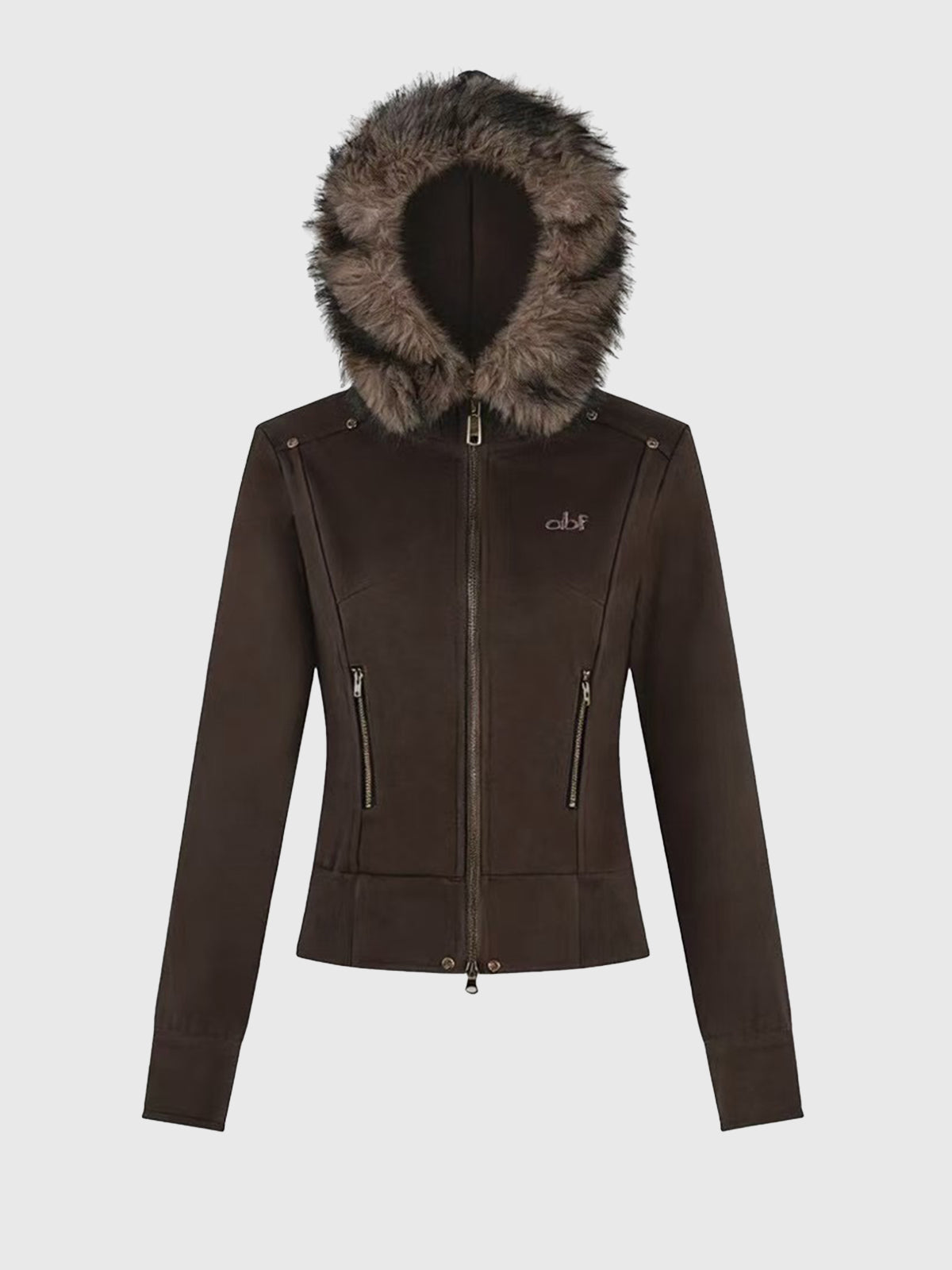 Evening Frame Leather Jacket – Chestnut Brown