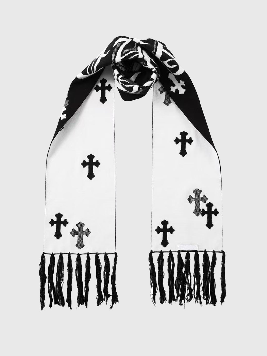 Reverse Code Scarf – Black White