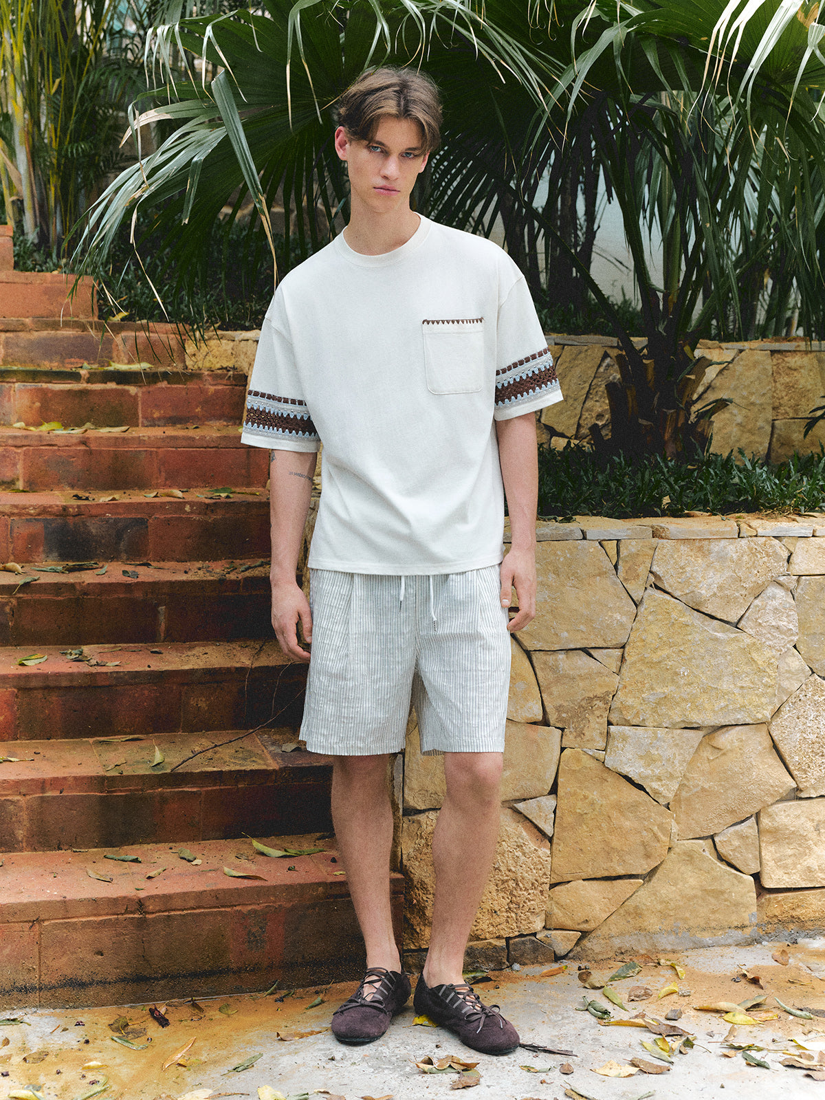 Co-ed Dorm Baggy Pocket T-Shirt - White