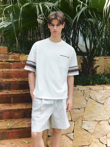 Co-ed Dorm Baggy Pocket T-Shirt - White