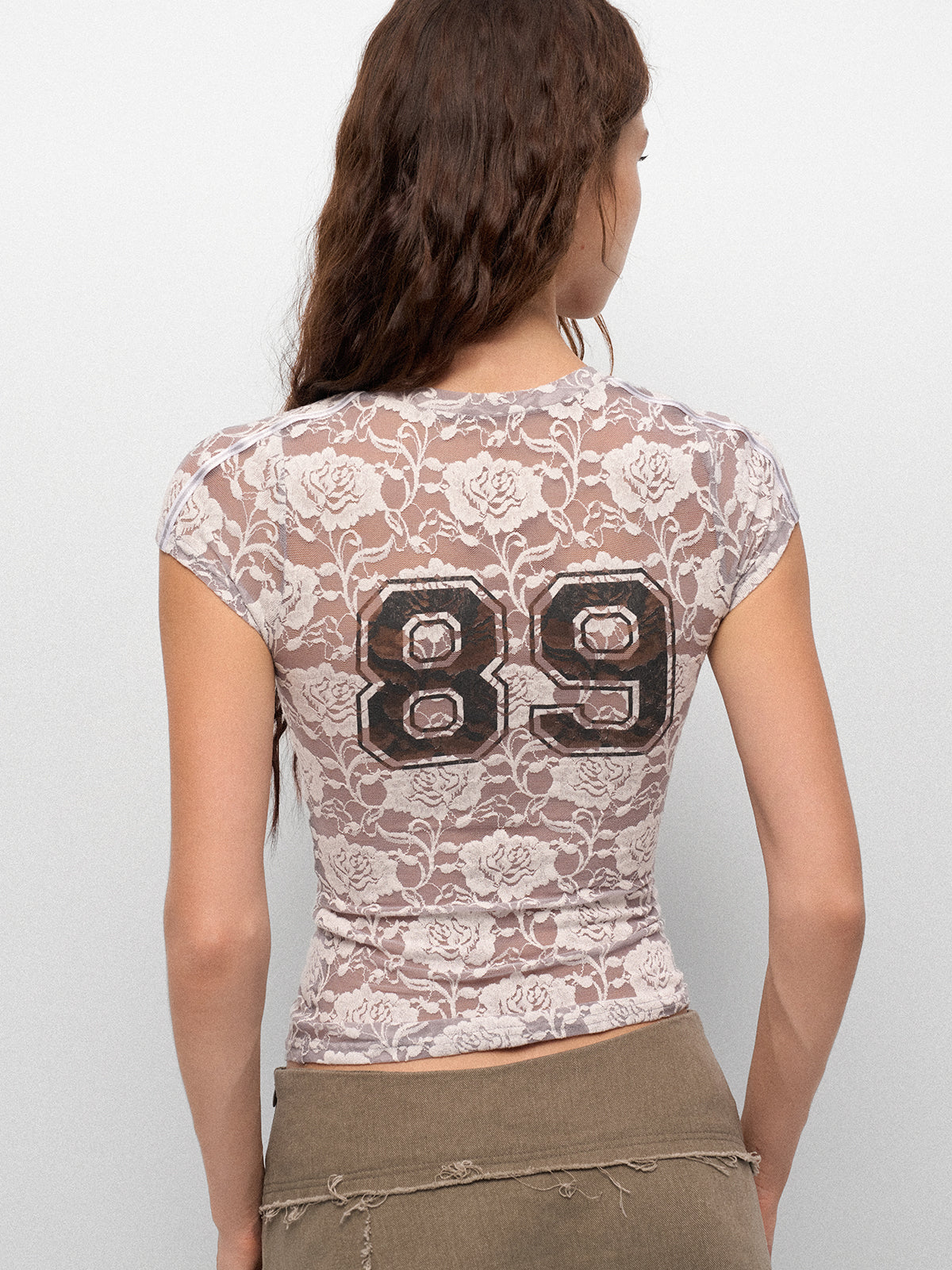 Match Point Lace Tee – Mist Court