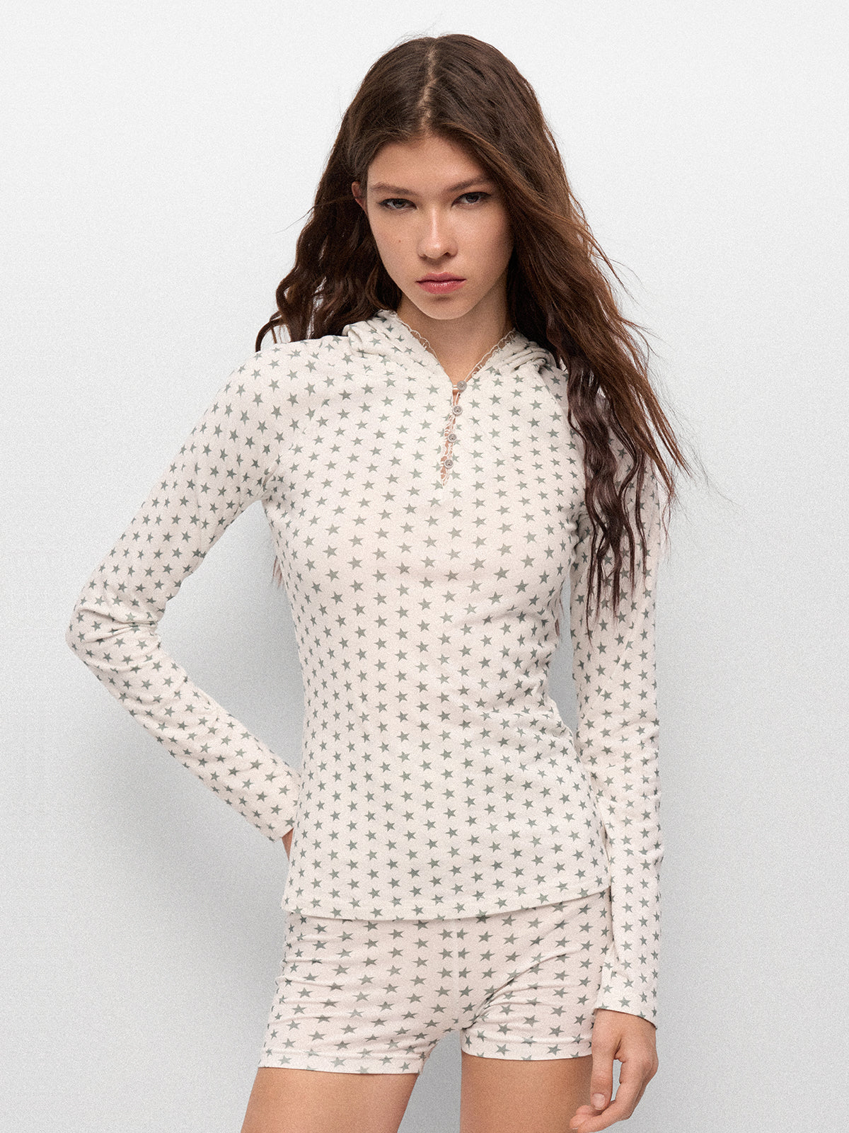 Star Whisper Cloud Set Hoodie – Matcha White