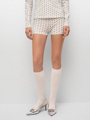 Star Whisper Cloud Set Shorts – Matcha White