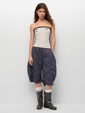 Library Bounce Shorts – Check Navy