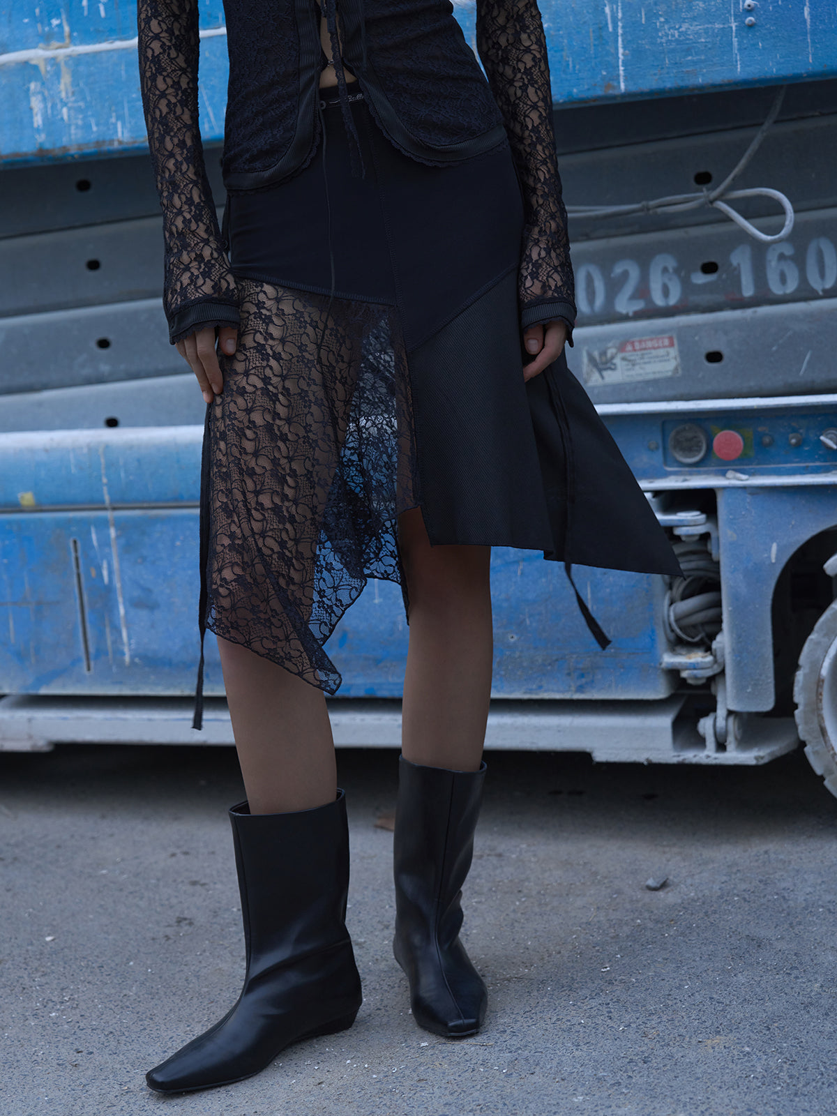 After Dark Email Skirt - Black Black