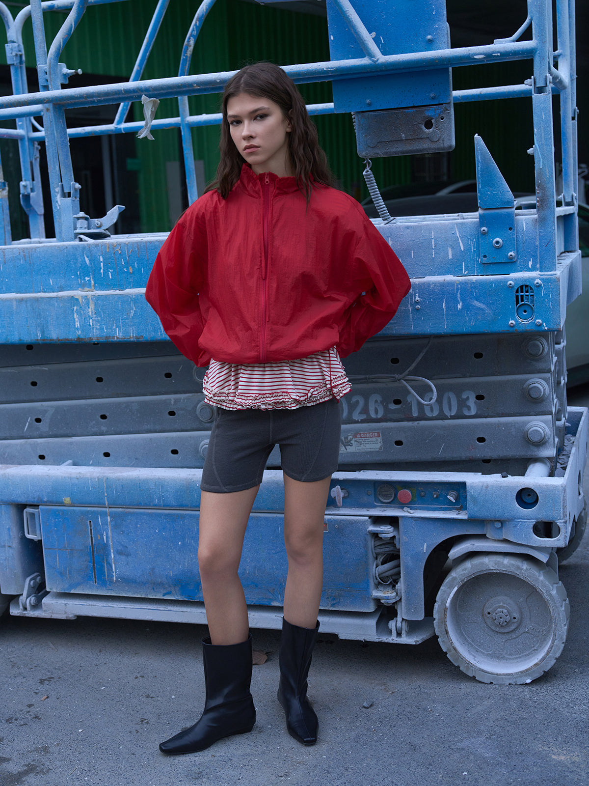 Pullcord Play Windbreaker Jacket – True Red