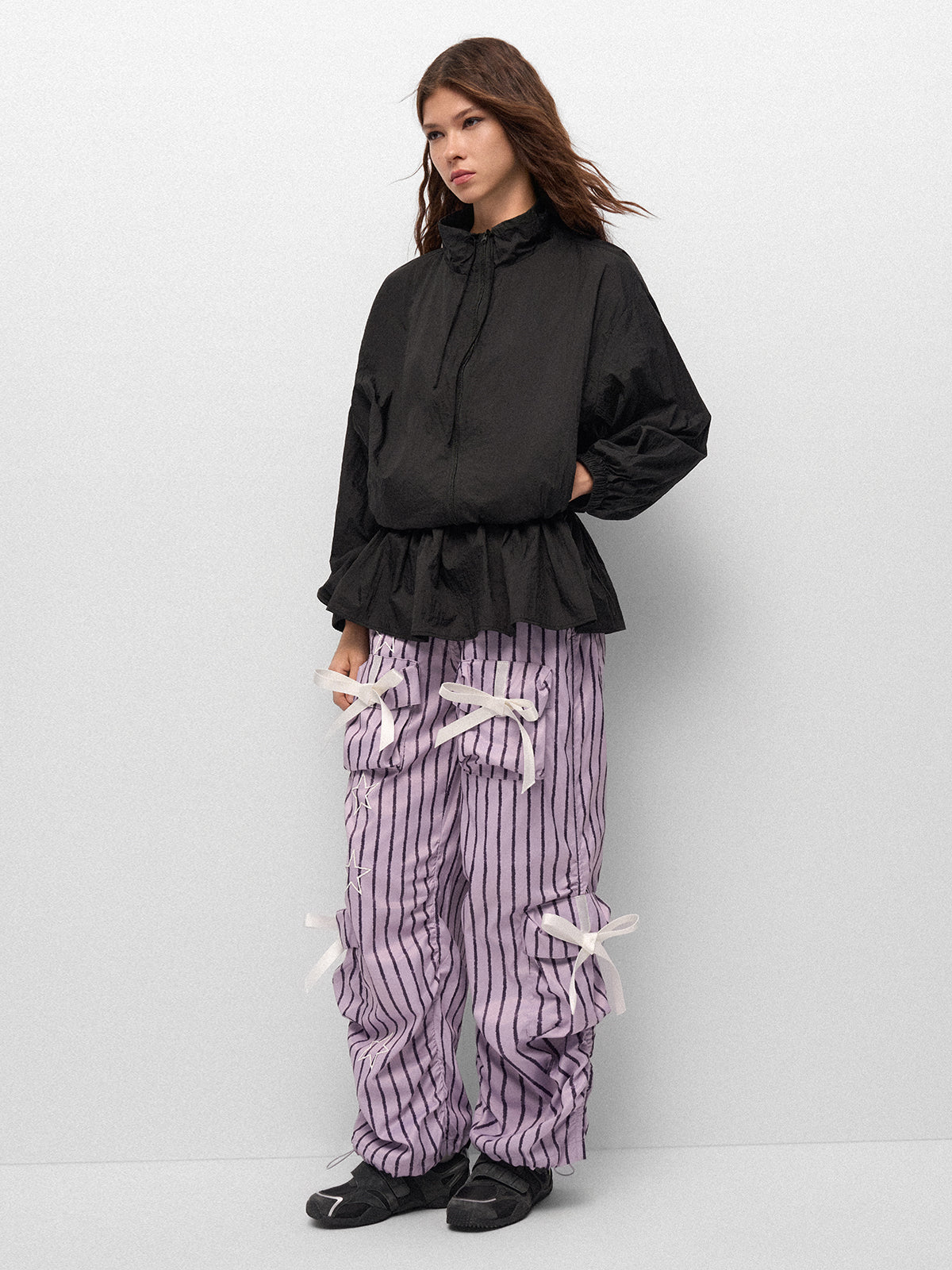 Pullcord Play Windbreaker Jacket – Matte Black