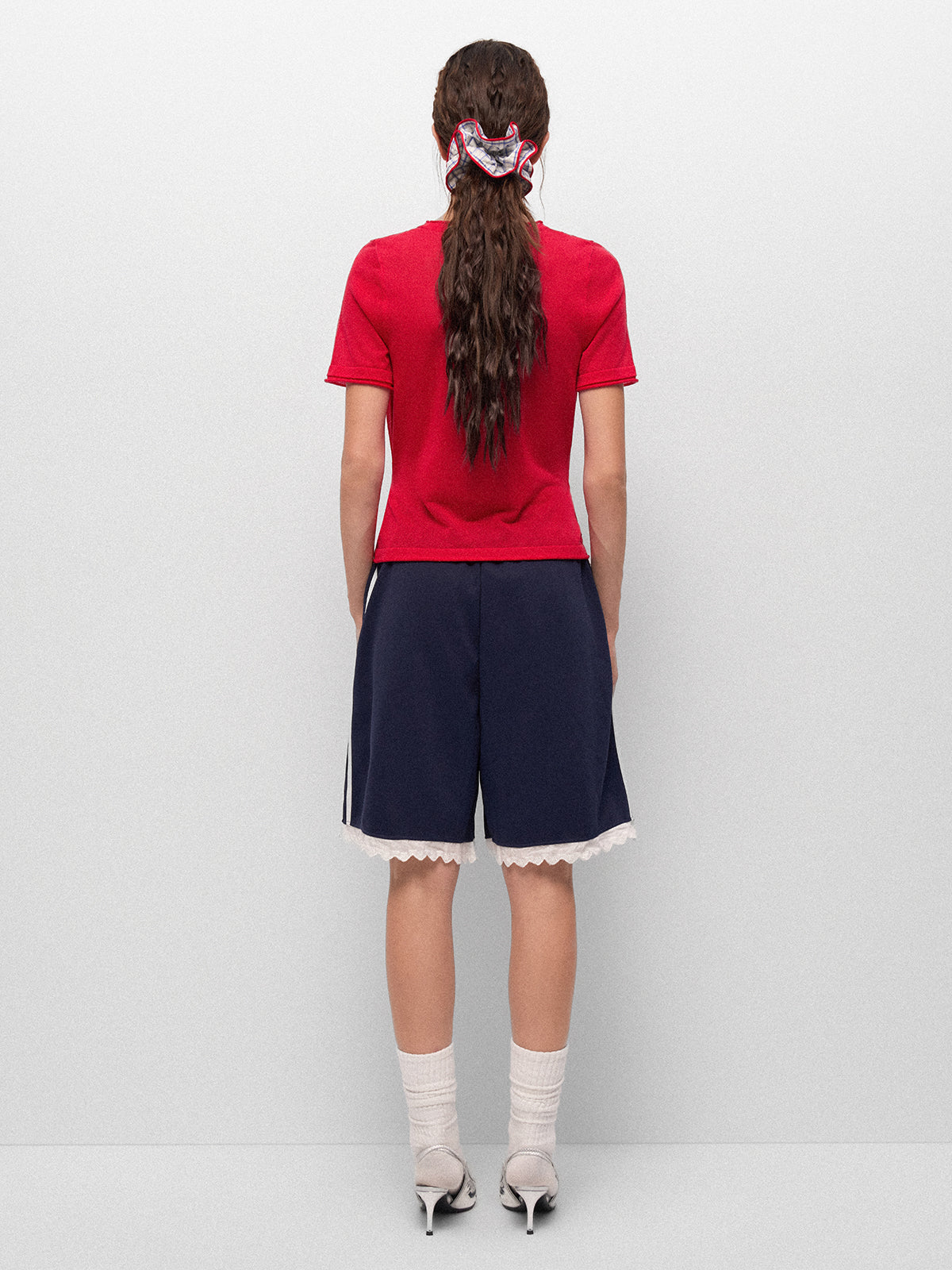 Soft Cue Knit Tee – Signal Red