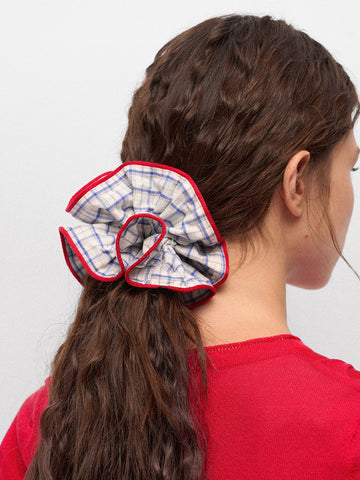 Snack Break Hair Band - Plaid Red