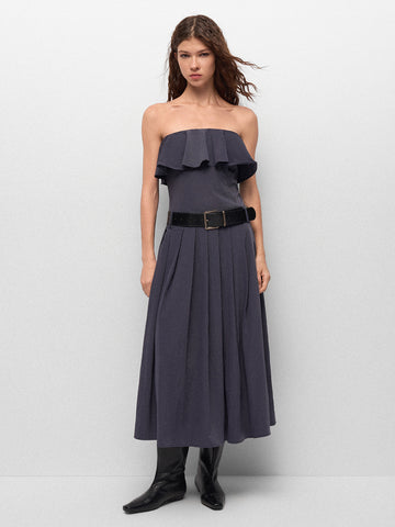 Cloudskip Ruffle Dress – Midnight Spin