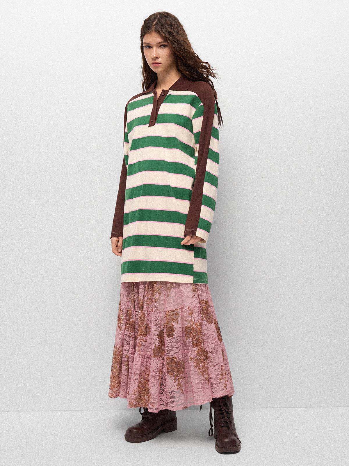 Canteen Stripe Polo Dress – Ivy Cream