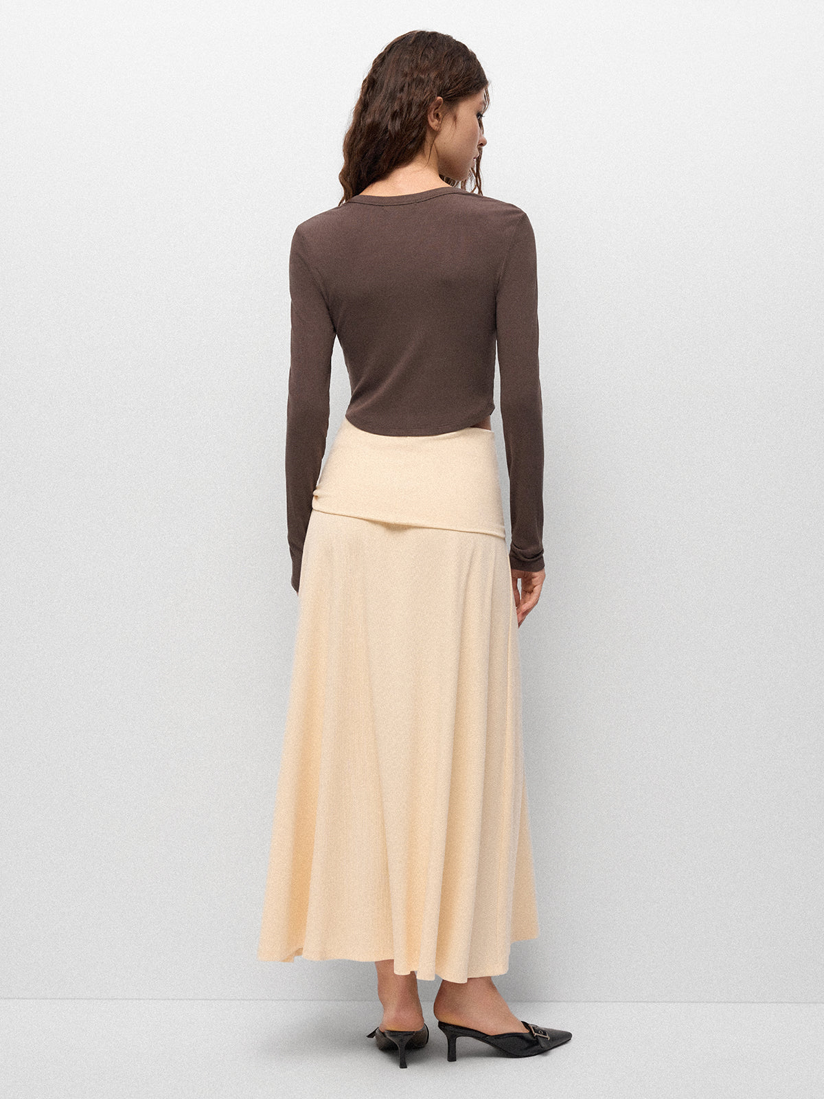 Loop Day Ripple Knit Skirt – Glazed Oat