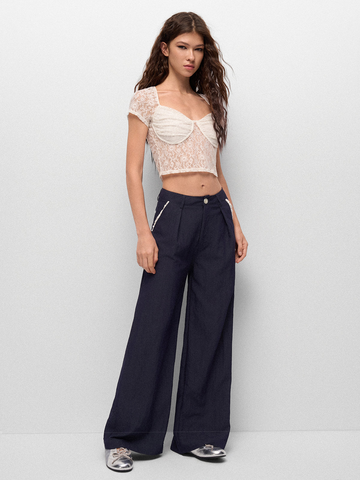 Sneaky Trim Talks Pants – Navy Neat