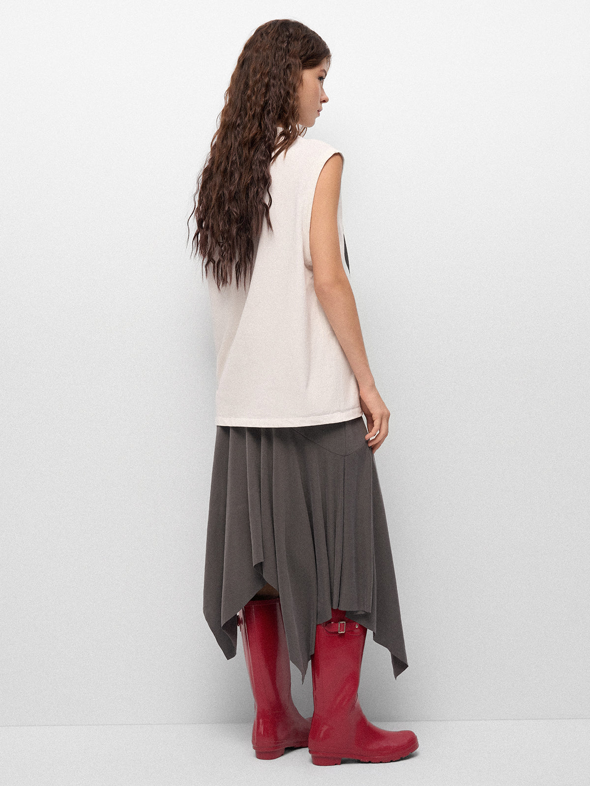 Clocked Out Fringe Flip Skirt – Scholor Grey