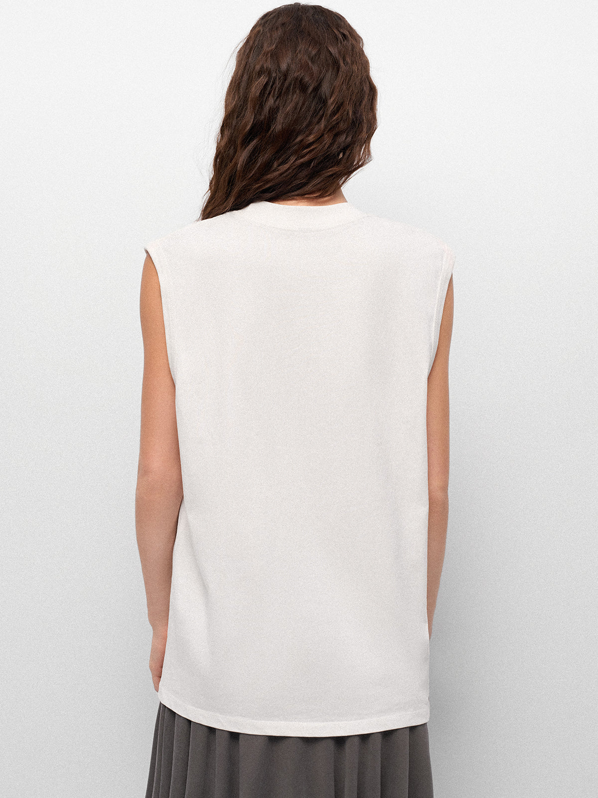 Pup Star Rib Tank (tank) – chalk white