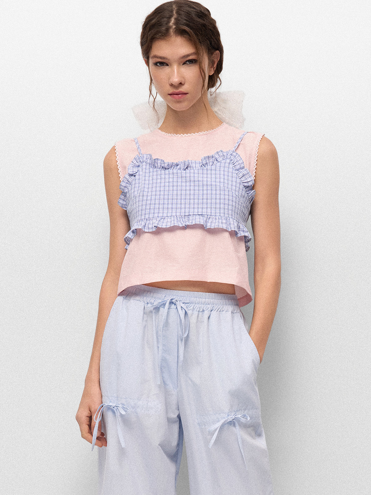 Lunch Break Cami Top – Sky Check
