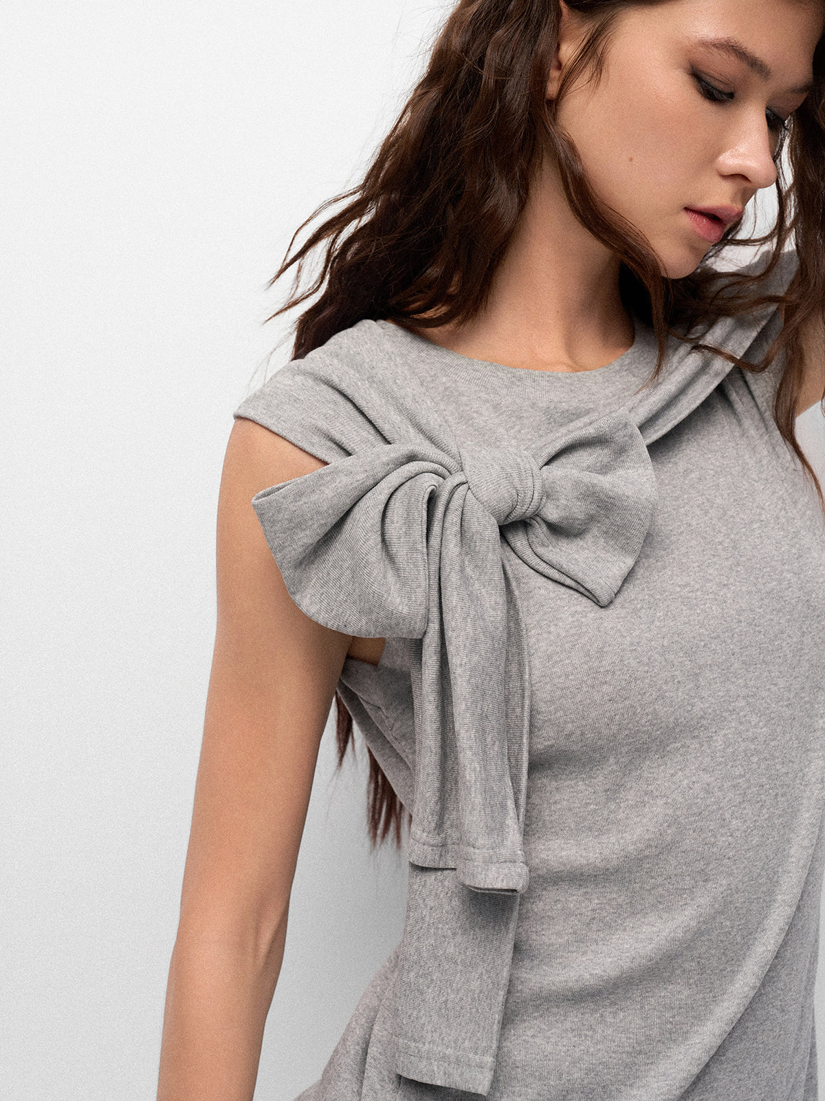 Switch Signal Scarf Tee – Cloud Gray
