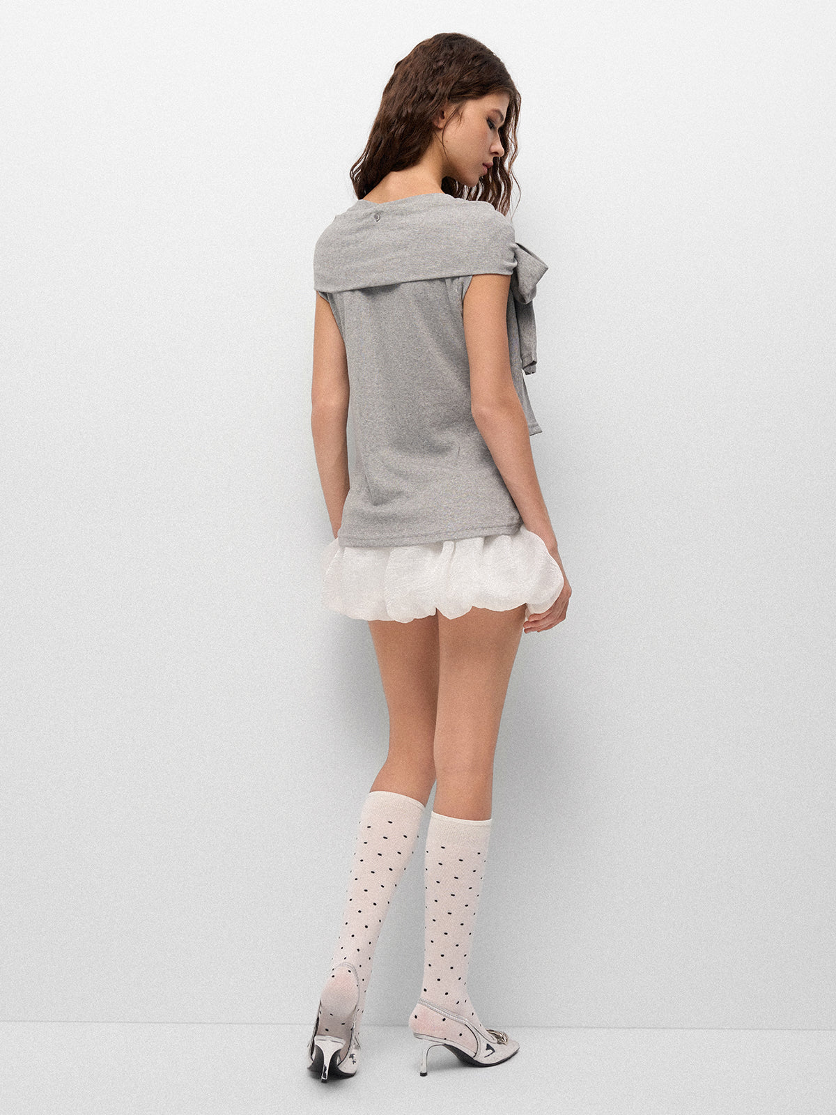 Cloud Puff Mini Skirt – Pure White