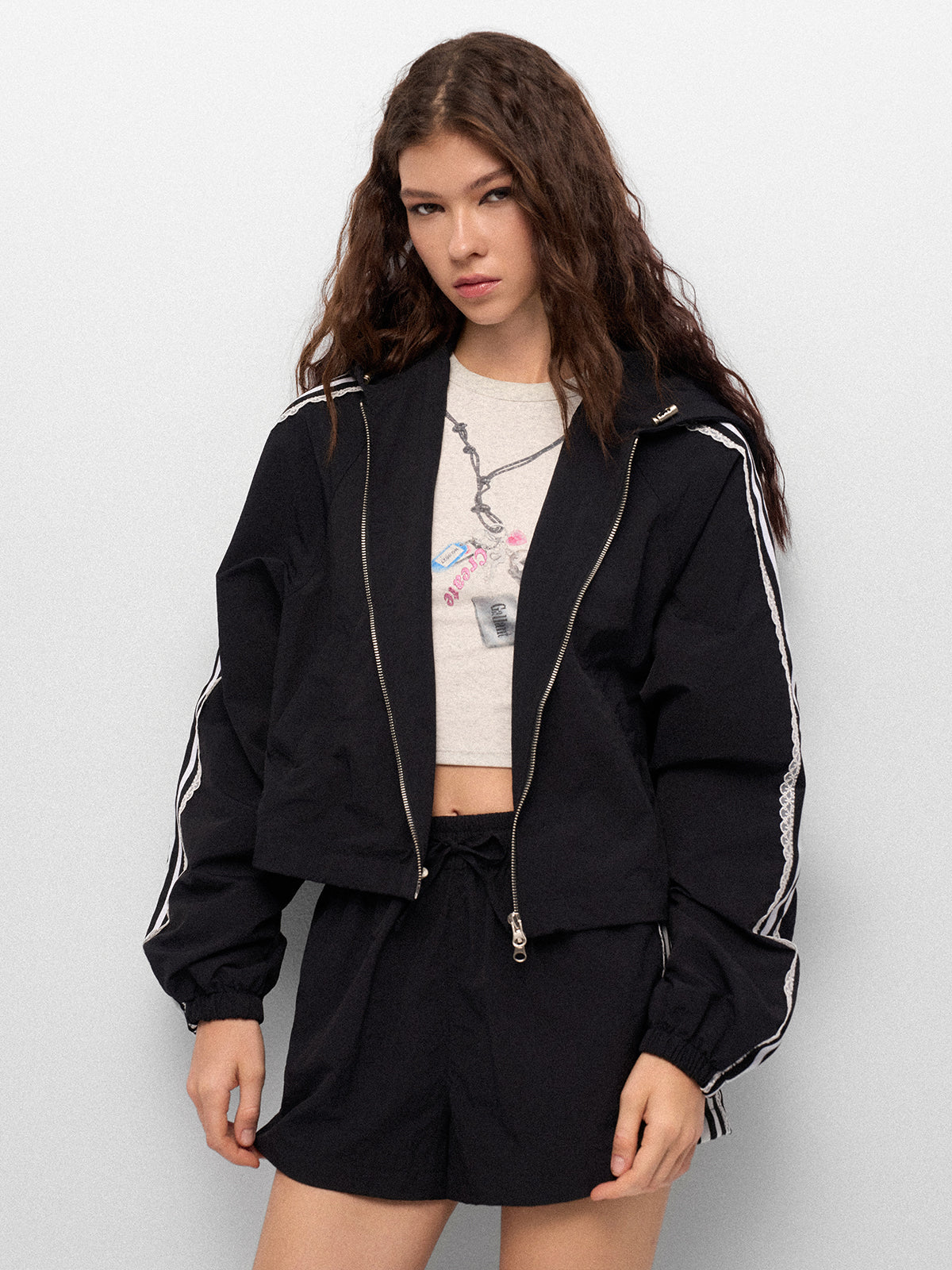 Laced Dash Line Set Jacket – Midnight Court