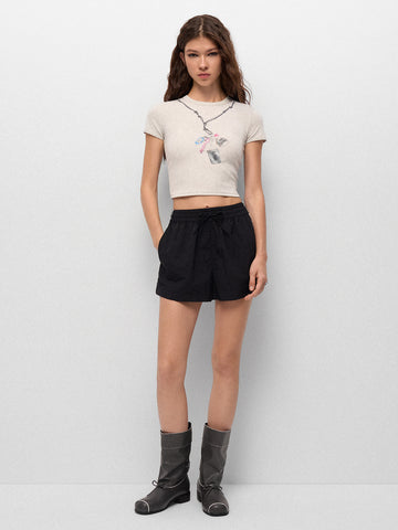 Thread Drop Tee – Mist Heather