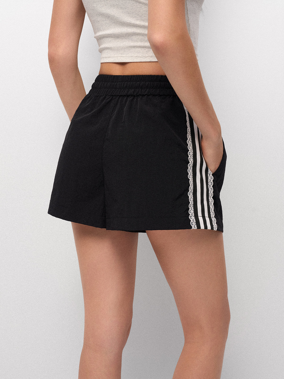 Laced Dash Line Set Shorts – Midnight Court