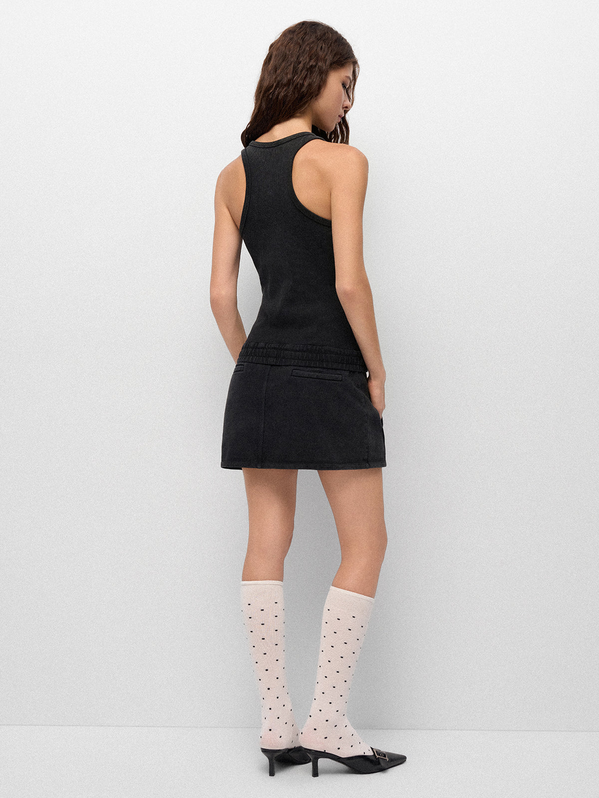 Mono Loop Dress – Ink Black