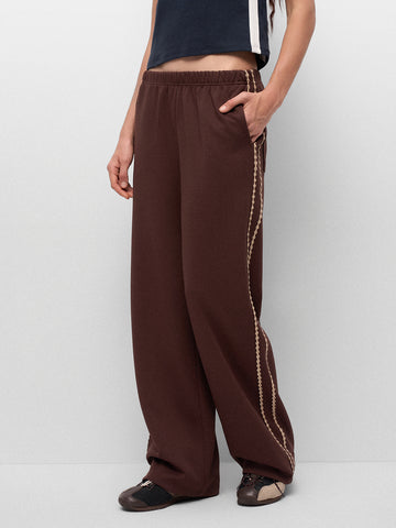 Rushstripe Knit Pants – Mocha Stripe