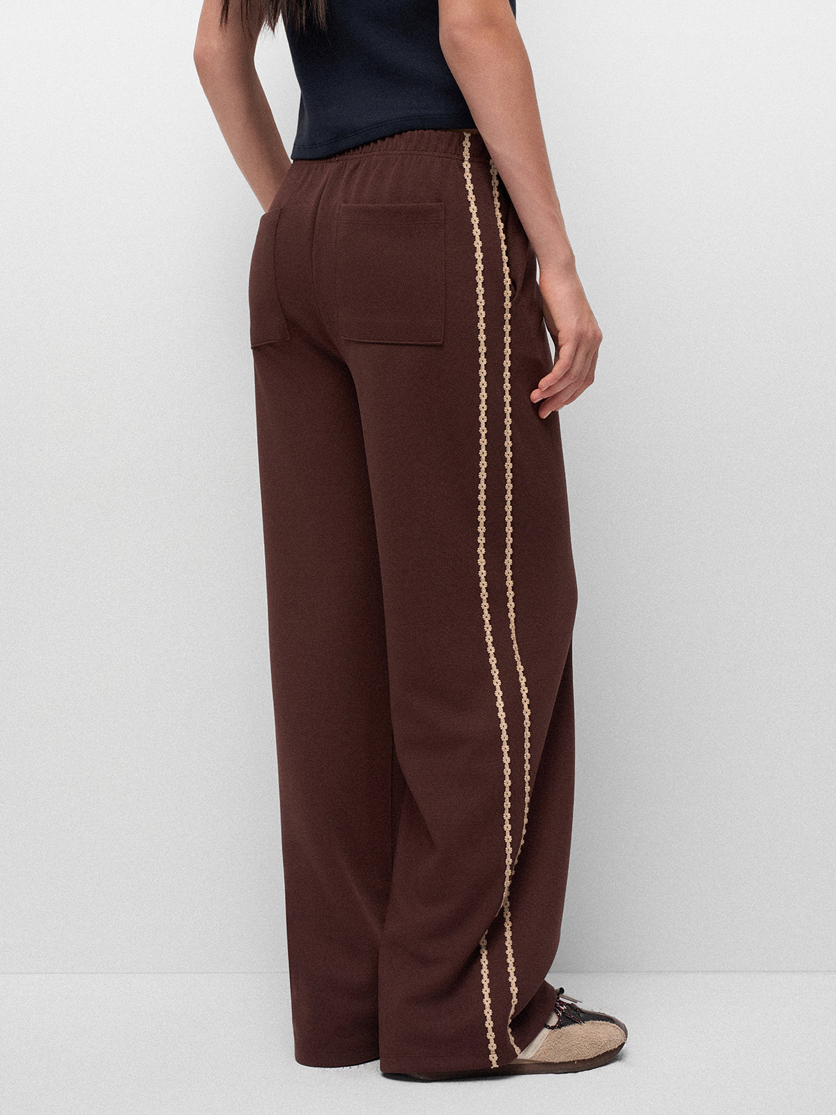 Rushstripe Knit Pants – Mocha Stripe