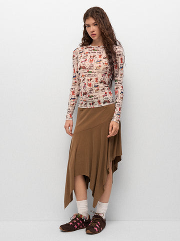 Puppy Daydream Mesh Top - Biscuit Cloud