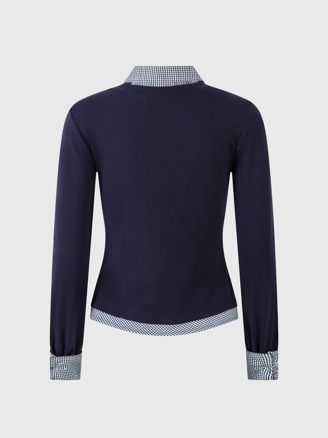 Afternoon Edit Knit – Navy Check