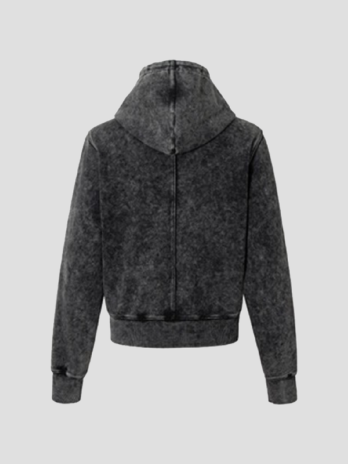 Star Patch Zip Hoodie - Black Multi
