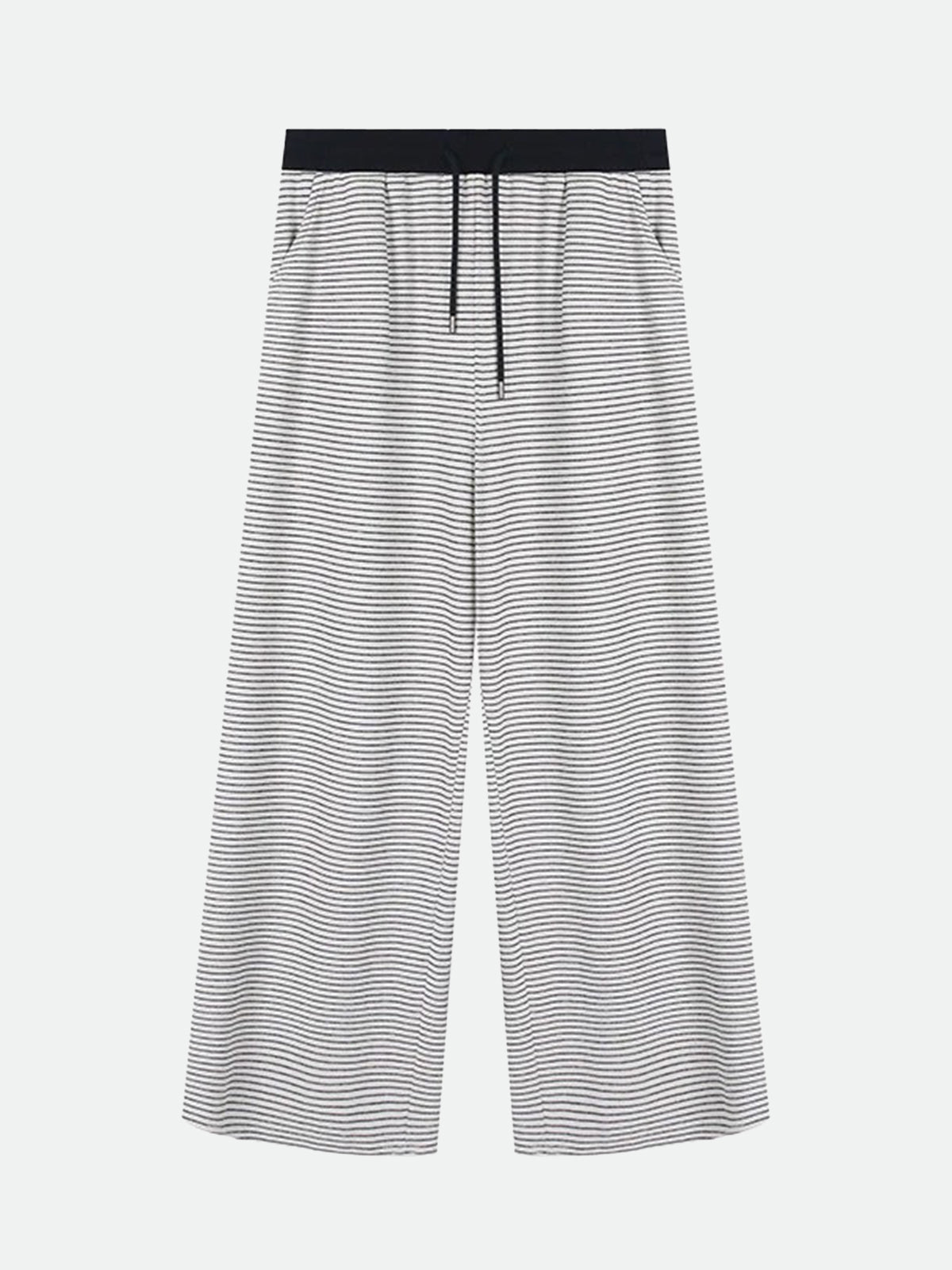No Rush Stripe Pants – Black White