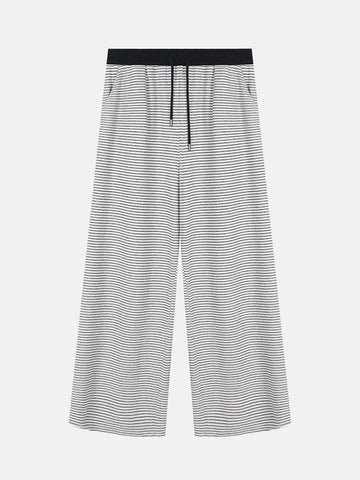 No Rush Stripe Pants – Black White