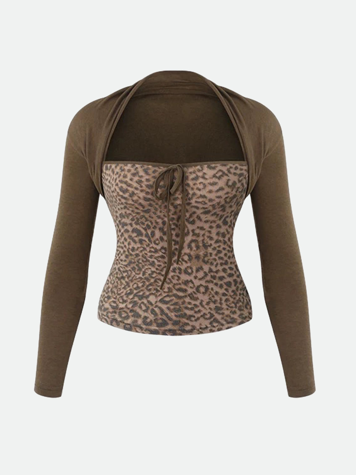 Almost Two Sleeve Top – Cocoa Leopard