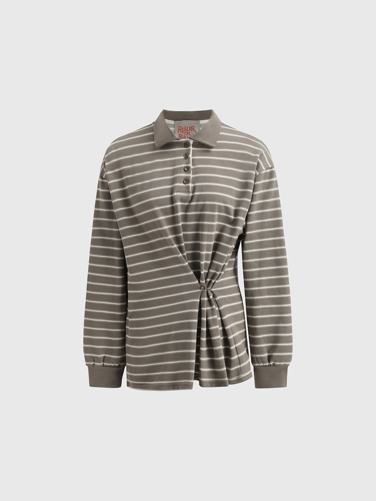 Stripe Mood Sweatshirt - Taupe Brown