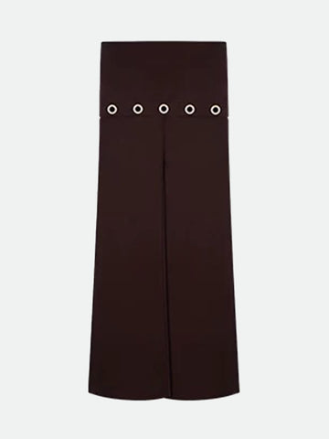Final Bow Flared Pants – Dark Mocha