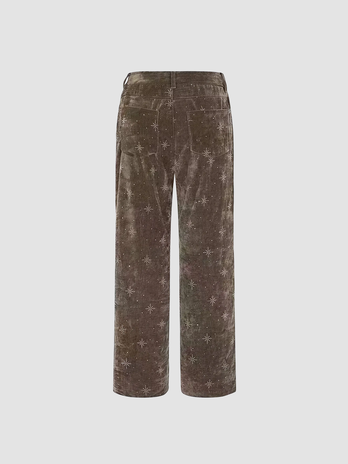 Brick Lane Asymmetric Flap Overlay Wide-Leg Maxi Pants - Brown