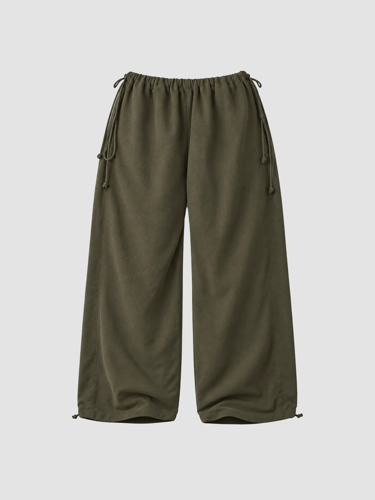 Brick Lane Metallic Sheen Wide-Leg Relaxed Maxi Pants - Olive Gold