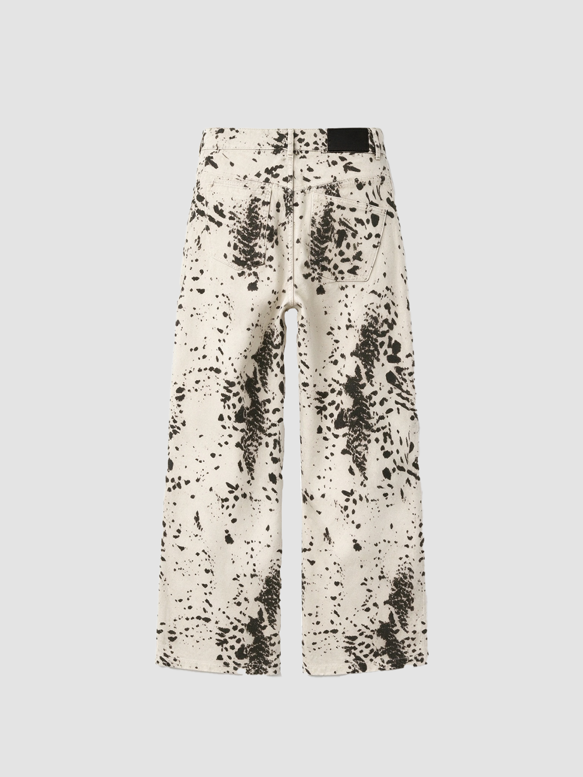 Brick Lane Wide-leg Abstract Pattern Drawstring Maxi Pants - Black/White