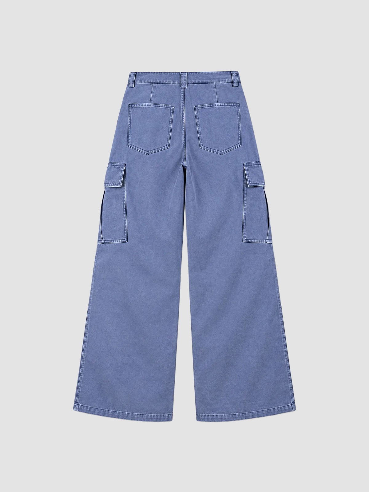 Weekday Outdoor Relaxed Wide-Leg Parachute Cargo Maxi Pants - Blue