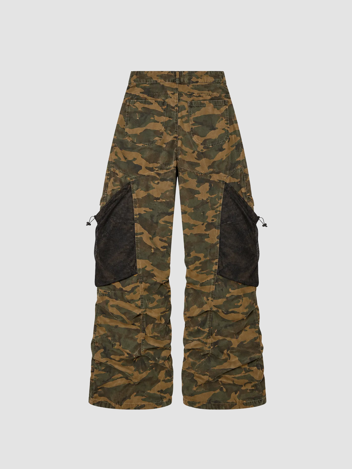 Weekday Outdoor Washed Camo Straight-Leg Utility Maxi Pants - Brown