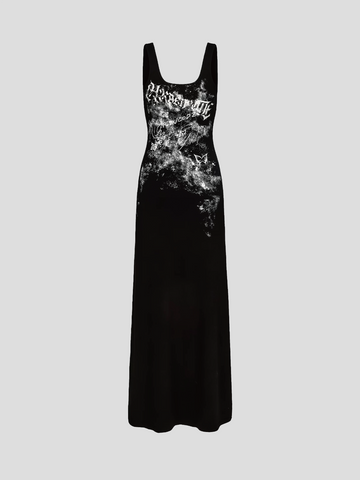 Late Lecture Landing Dress - Galaxy Black