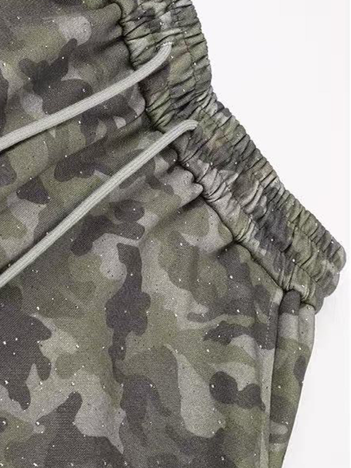 Weekday Outdoor Wide-leg Camouflage Cargo Maxi Pants - Grey