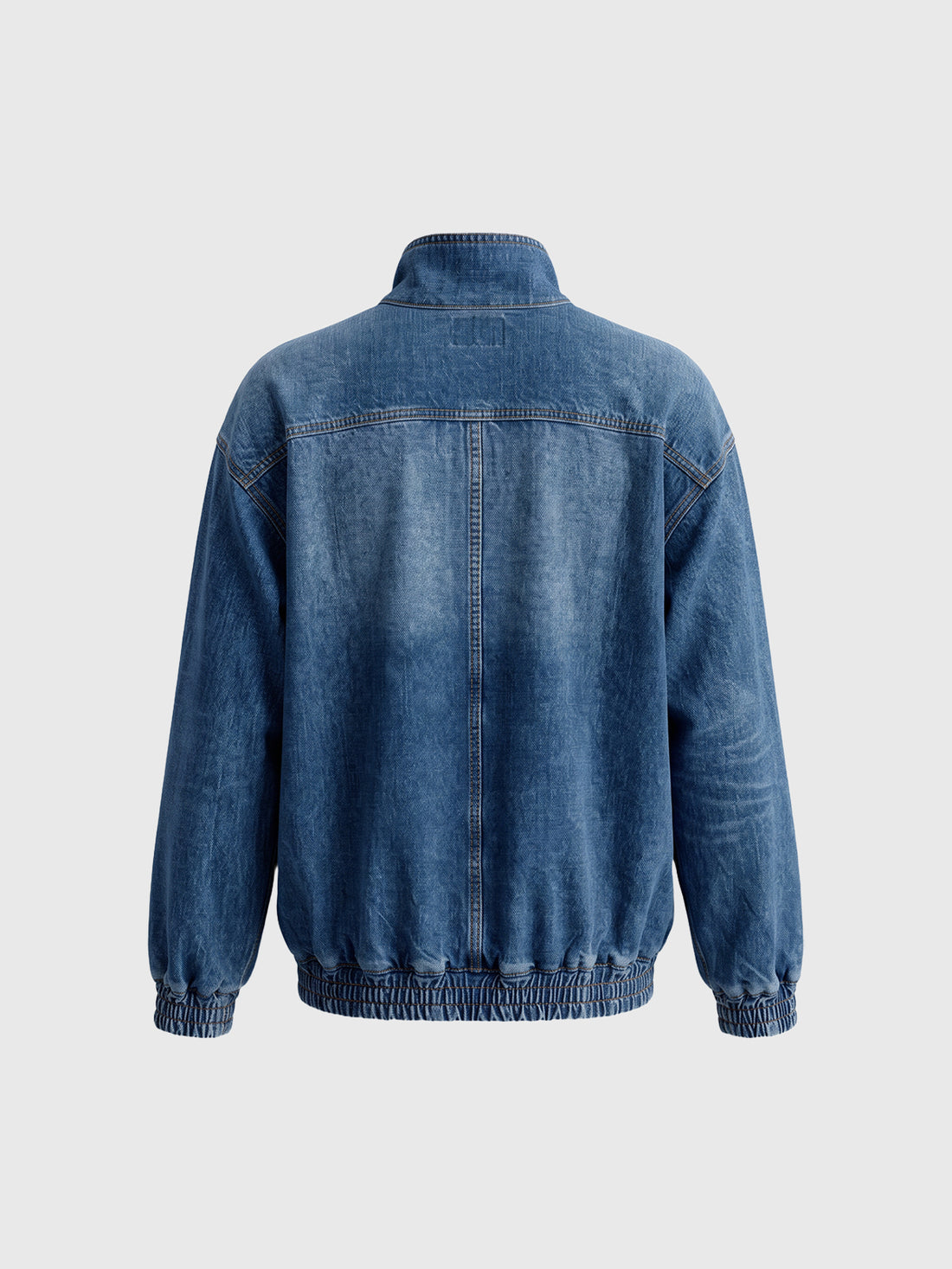 Co-ed Dorm Baggy Washed Denim Shirt - Blue