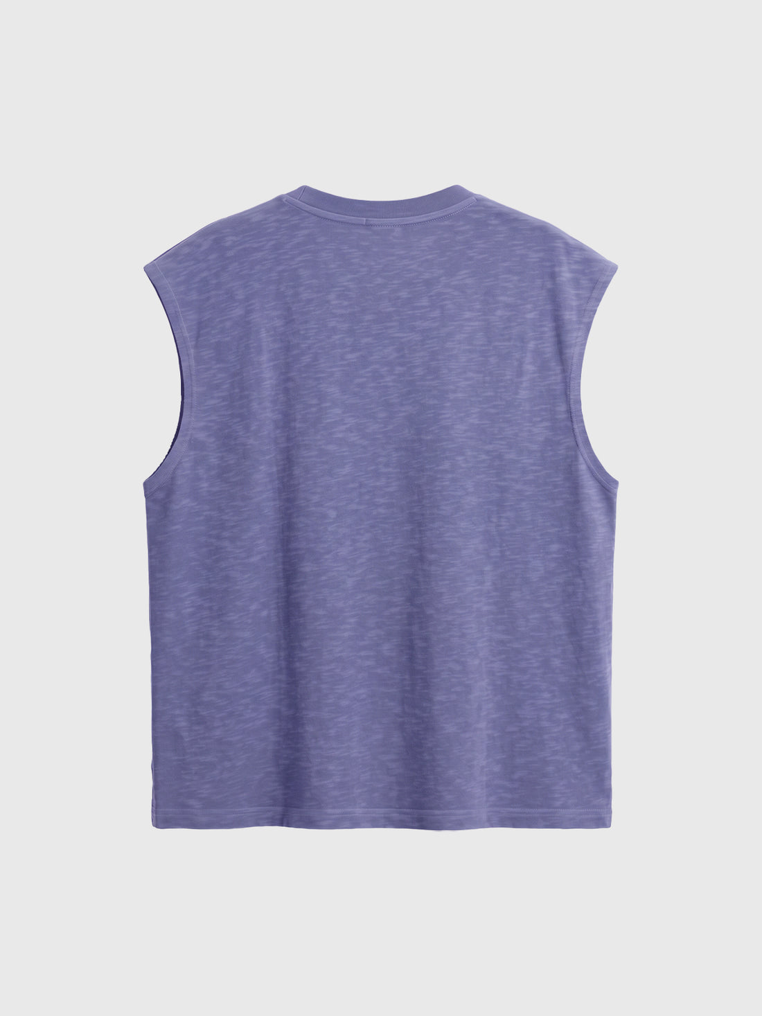 Co-ed Dorm Baggy Distressed Knit Tank Top - Purple