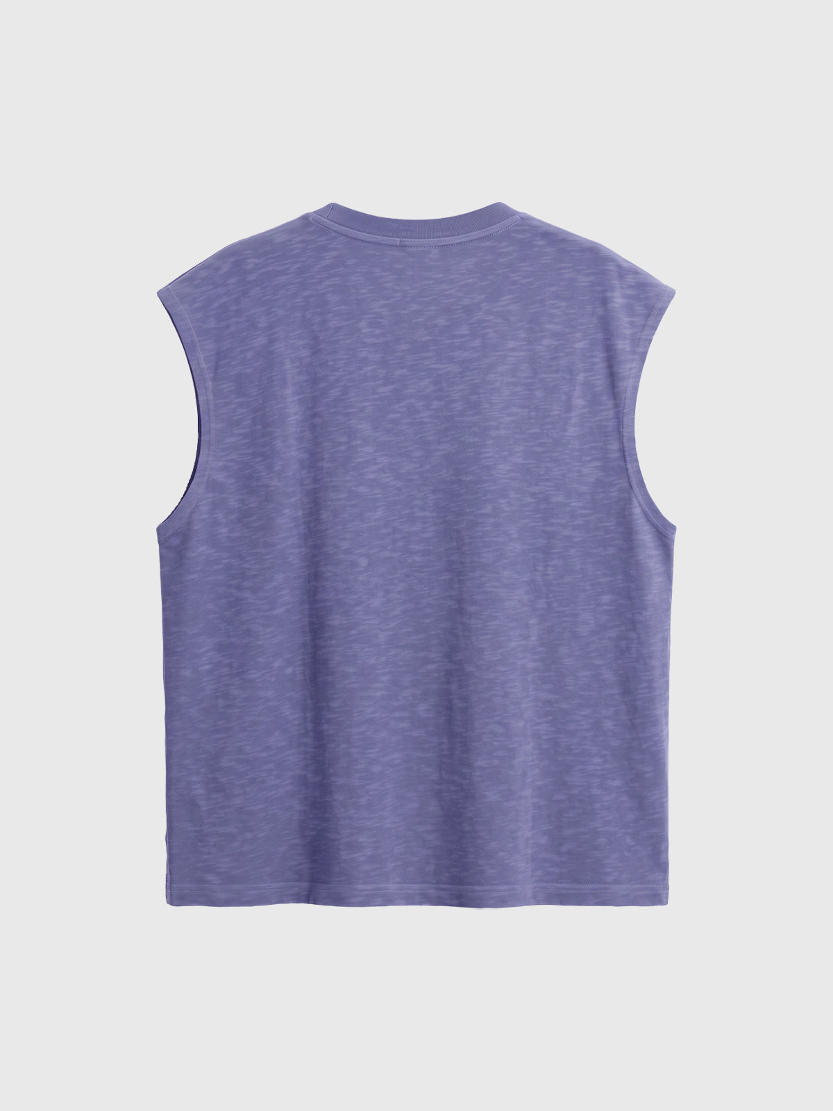 Co-ed Dorm Baggy Distressed Knit Tank Top - Purple