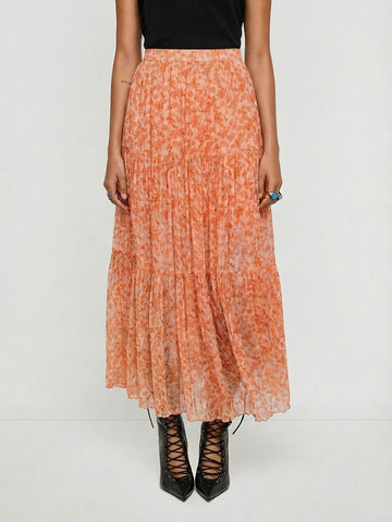 Feral Balance Draped Skirt – Rust Peach