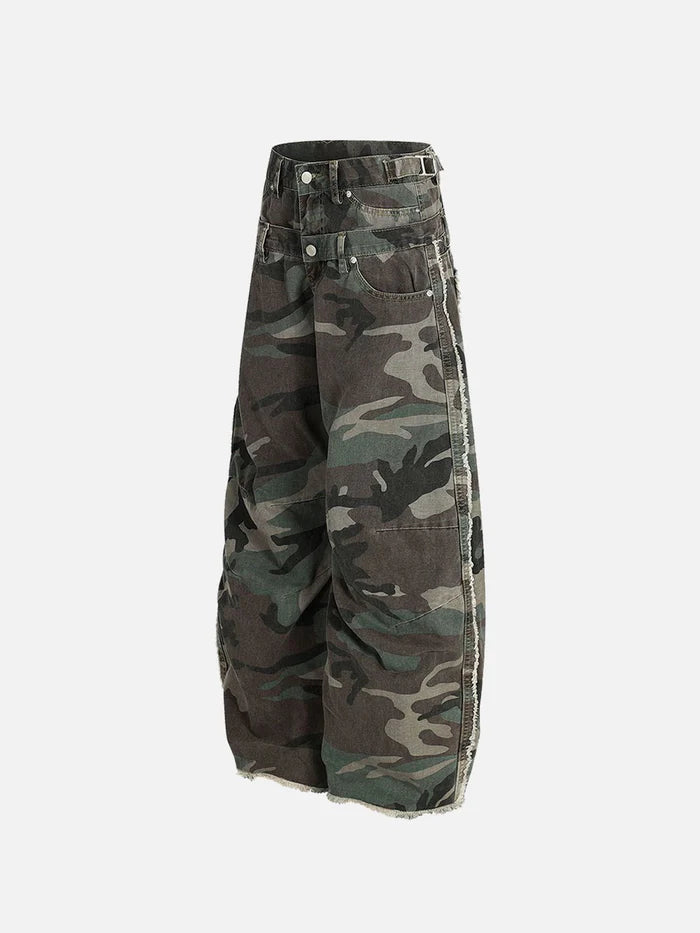 Weekday Outdoor Wide-leg Camouflage Cargo Maxi Pants - Brown