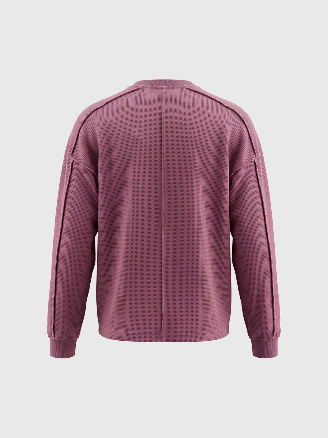 Co-ed Dorm Baggy Washed Textured Sweatshirt - Red
