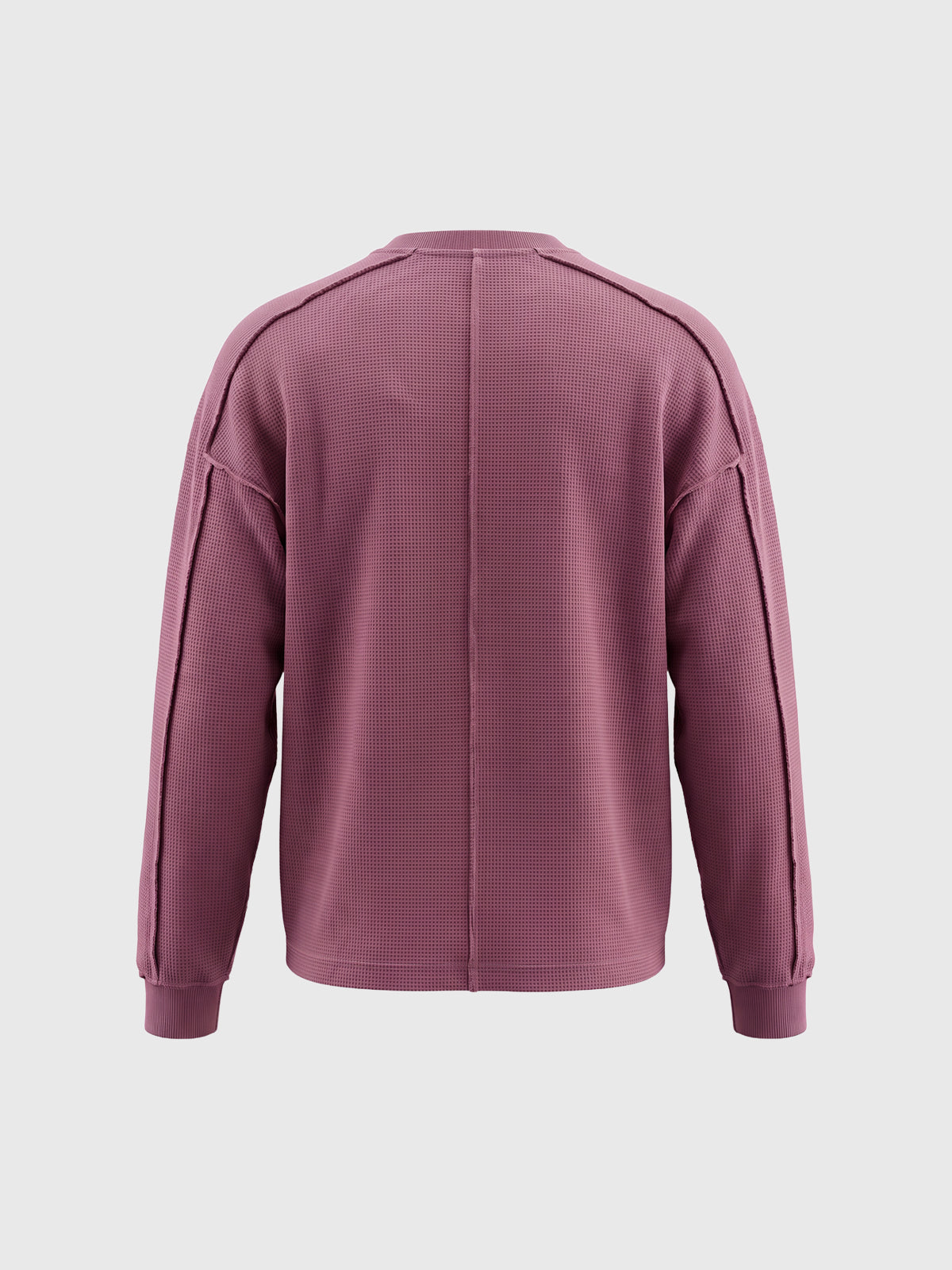 Co-ed Dorm Baggy Washed Textured Sweatshirt - Red